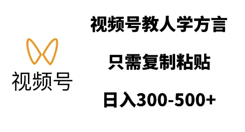 视频号教人学方言，只需复制粘贴，日入多张——生财有道创业项目网_海蓝资源库