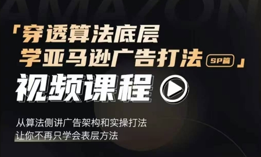 穿透算法底层，学亚马逊广告打法SP篇，从算法侧讲广告架构和实操打法，让你不再只学会表层方法_海蓝资源库