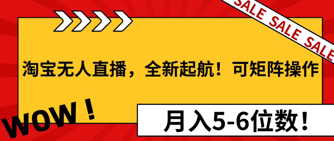 （13946期）淘宝无人直播，全新起航！可矩阵操作，月入5-6位数！_海蓝资源创业项目网-海蓝资源_海蓝资源库