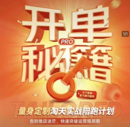 淘宝开单秘籍PRO，量身定制淘天实战陪跑计划，告别做店迷茫、快速突破运营瓶颈期——海蓝资源创业项目网-海蓝资源_海蓝资源库