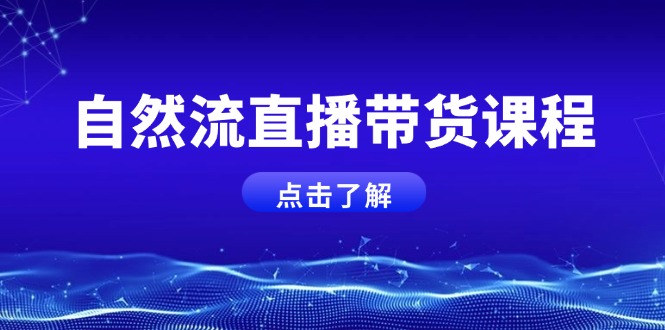 （13809期）自然流直播带货课程，结合微付费起号，打造运营主播，提升个人能力_海蓝资源创业项目网-海蓝资源_海蓝资源库