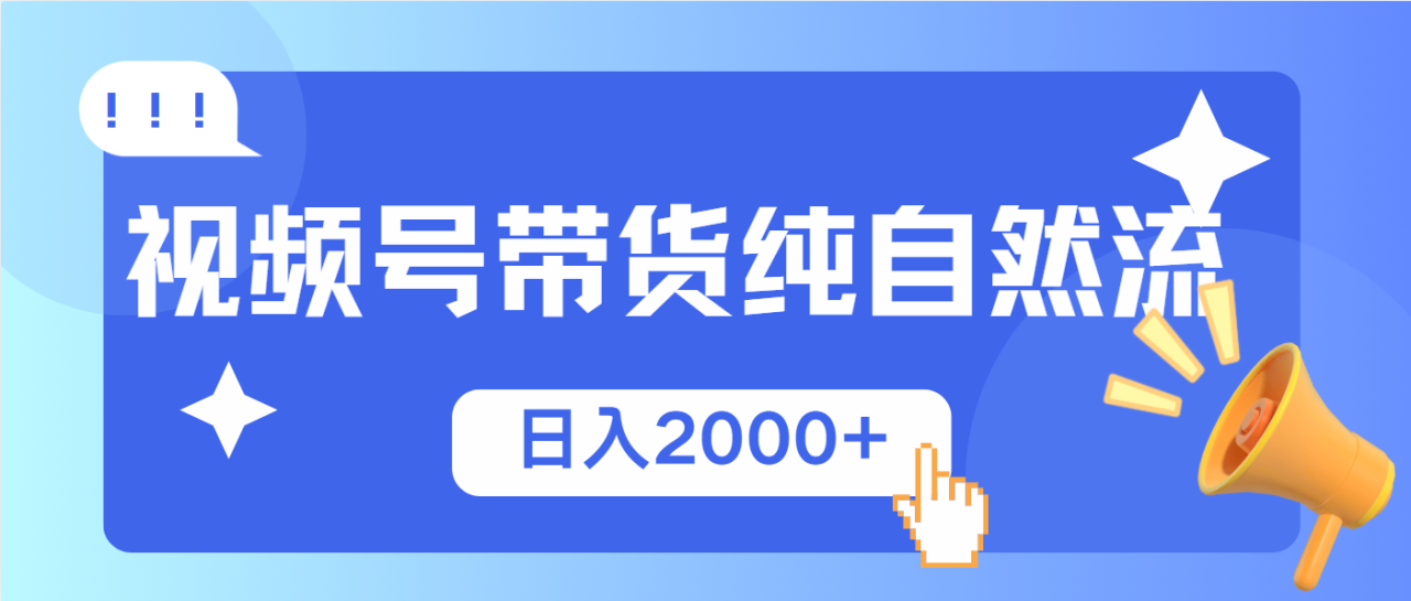 （13998期）视频号带货，纯自然流，起号简单，爆率高轻松日入2000+_海蓝资源创业项目网-海蓝资源_海蓝资源库